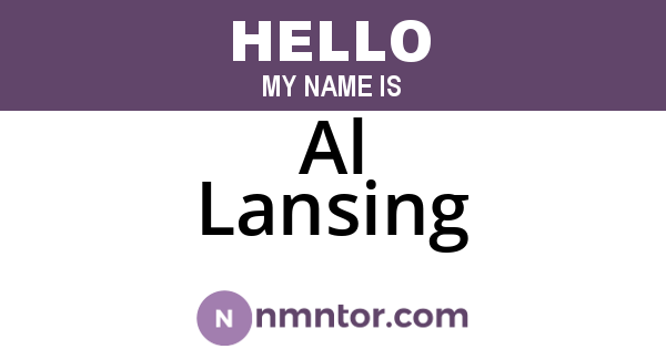 Al Lansing