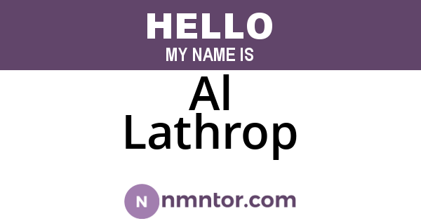 Al Lathrop