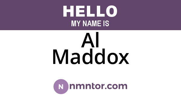Al Maddox