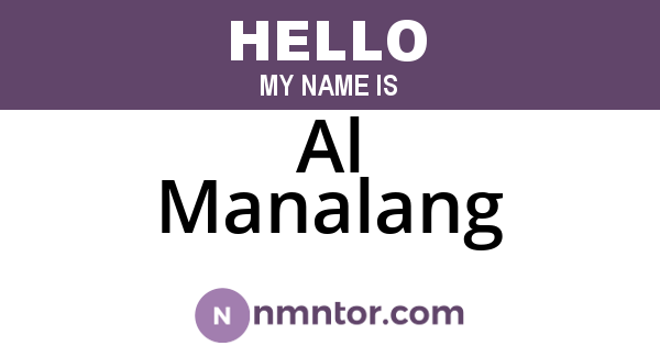 Al Manalang