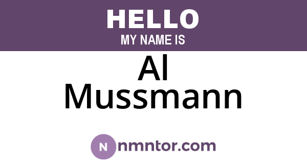 Al Mussmann