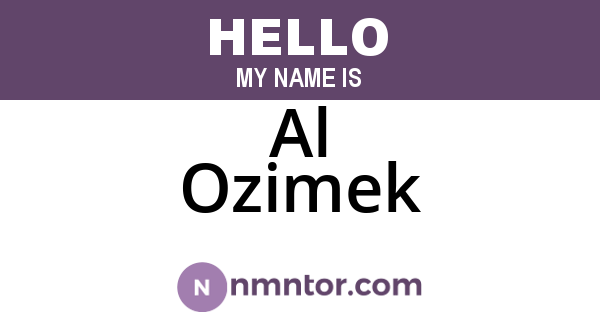 Al Ozimek