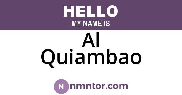 Al Quiambao
