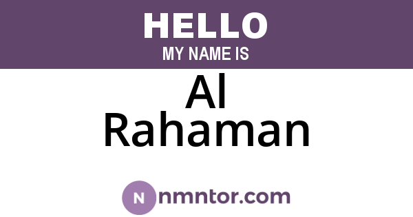Al Rahaman