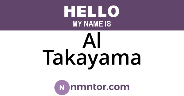 Al Takayama