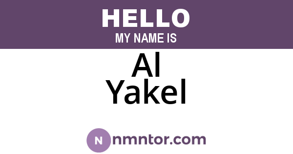 Al Yakel