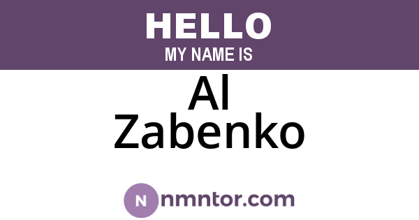 Al Zabenko