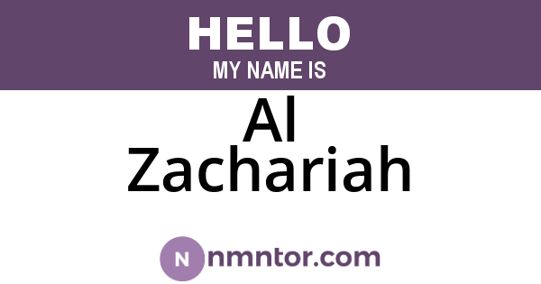 Al Zachariah