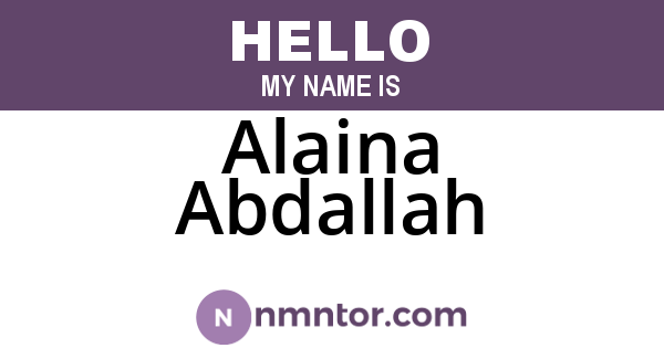 Alaina Abdallah
