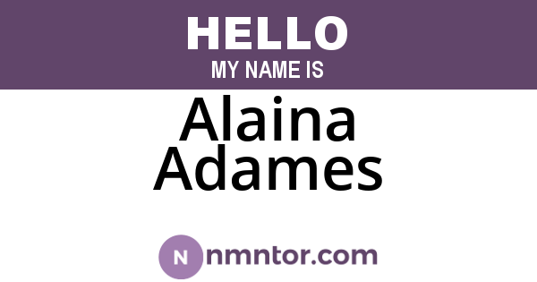 Alaina Adames