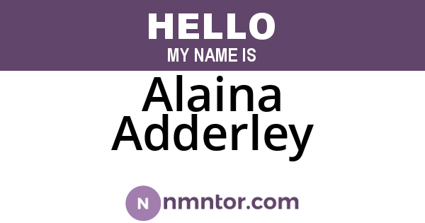 Alaina Adderley