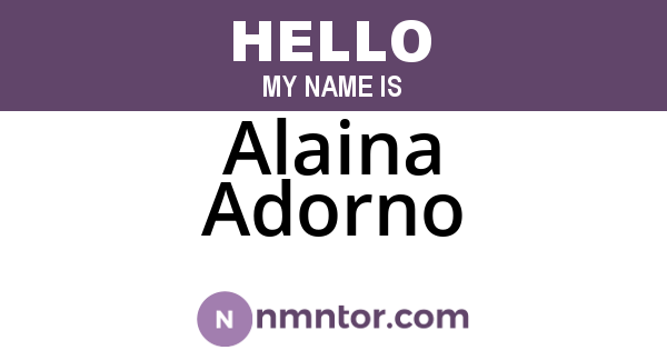 Alaina Adorno