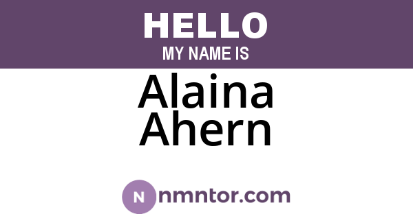 Alaina Ahern