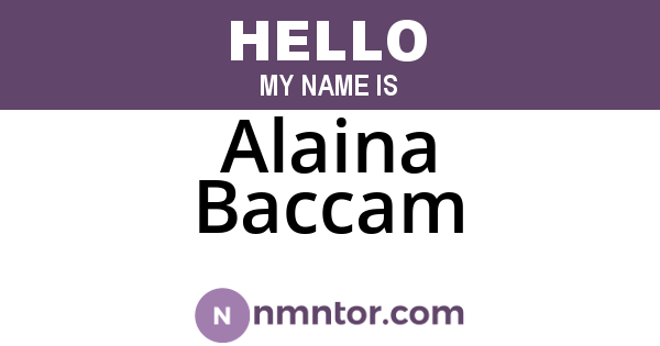 Alaina Baccam