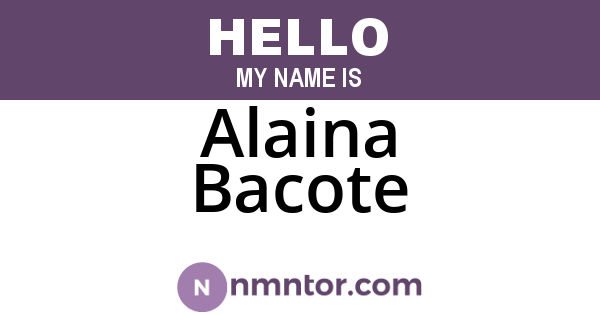 Alaina Bacote