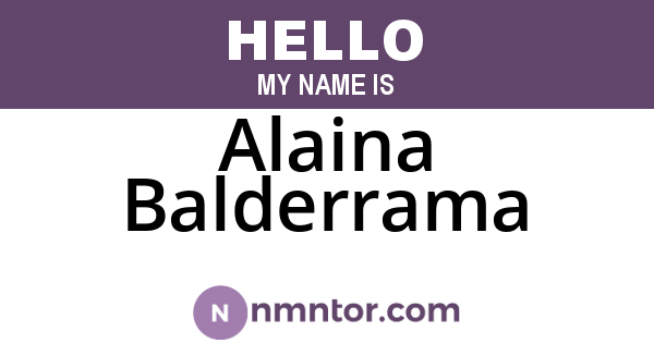 Alaina Balderrama