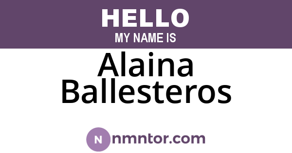 Alaina Ballesteros