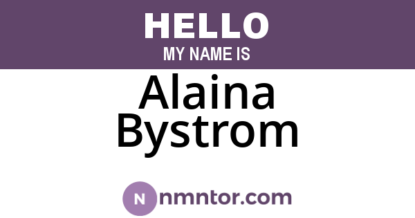 Alaina Bystrom