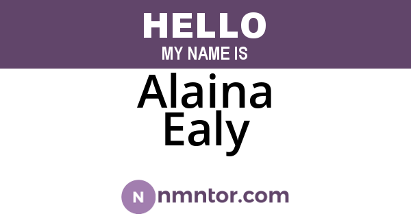 Alaina Ealy
