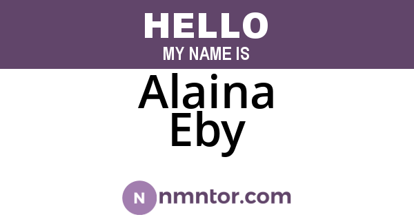Alaina Eby