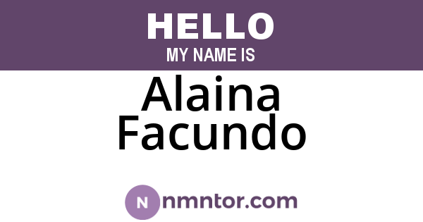 Alaina Facundo