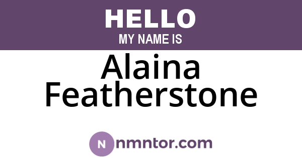 Alaina Featherstone