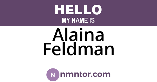 Alaina Feldman