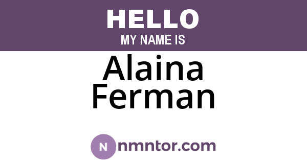 Alaina Ferman