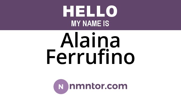 Alaina Ferrufino