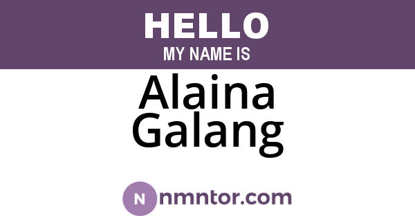 Alaina Galang
