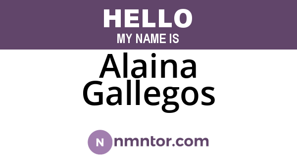 Alaina Gallegos