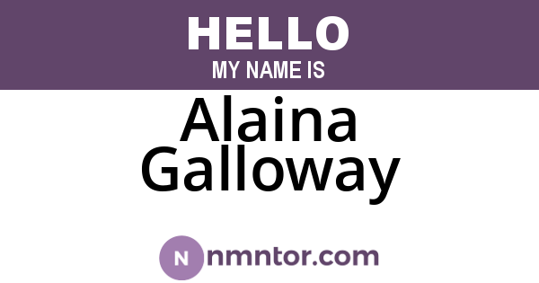 Alaina Galloway