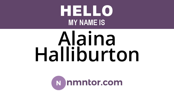 Alaina Halliburton