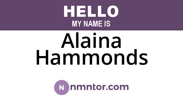 Alaina Hammonds