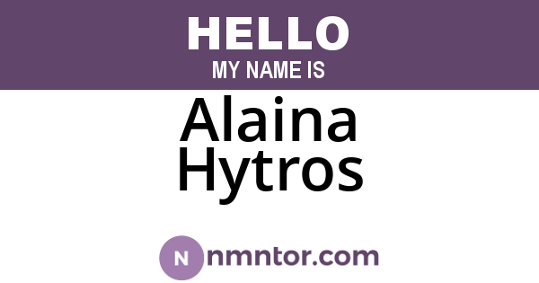 Alaina Hytros