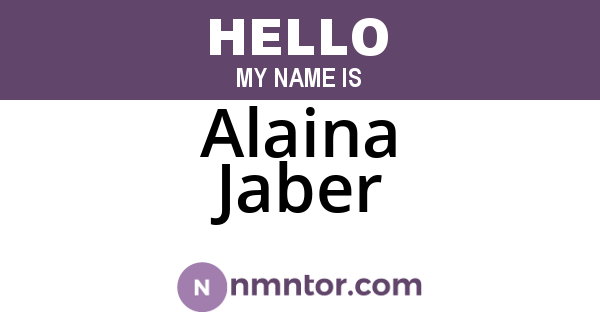 Alaina Jaber