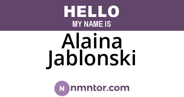 Alaina Jablonski