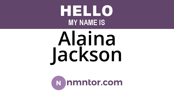 Alaina Jackson