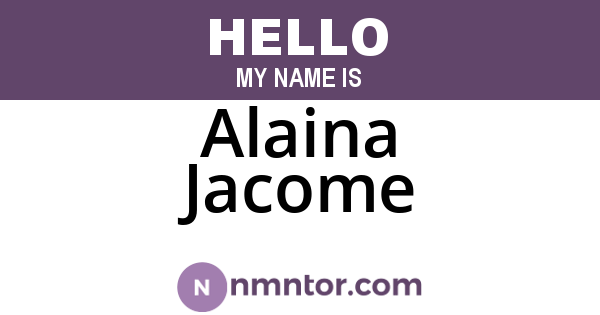 Alaina Jacome
