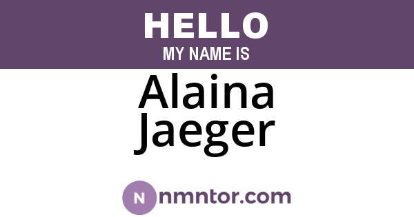 Alaina Jaeger
