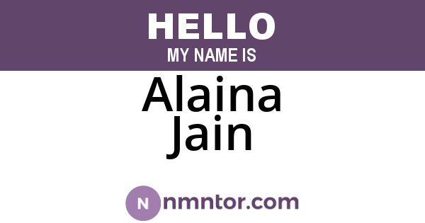 Alaina Jain
