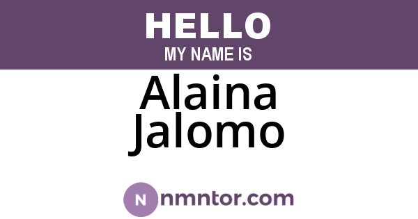 Alaina Jalomo