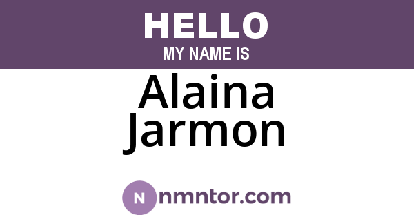 Alaina Jarmon