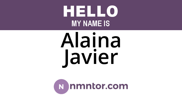 Alaina Javier