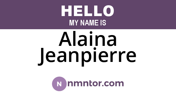 Alaina Jeanpierre