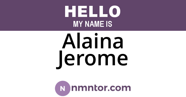 Alaina Jerome