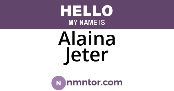 Alaina Jeter