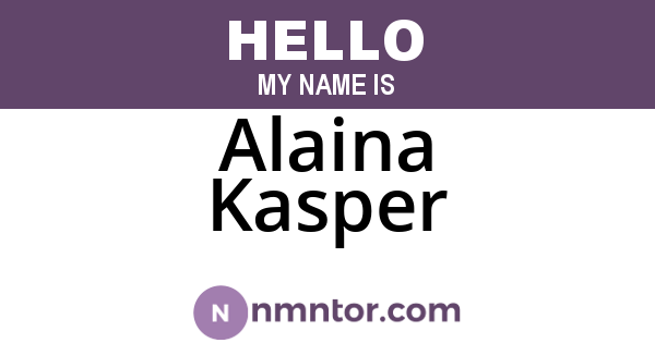 Alaina Kasper