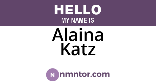 Alaina Katz