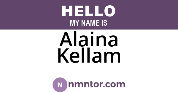 Alaina Kellam